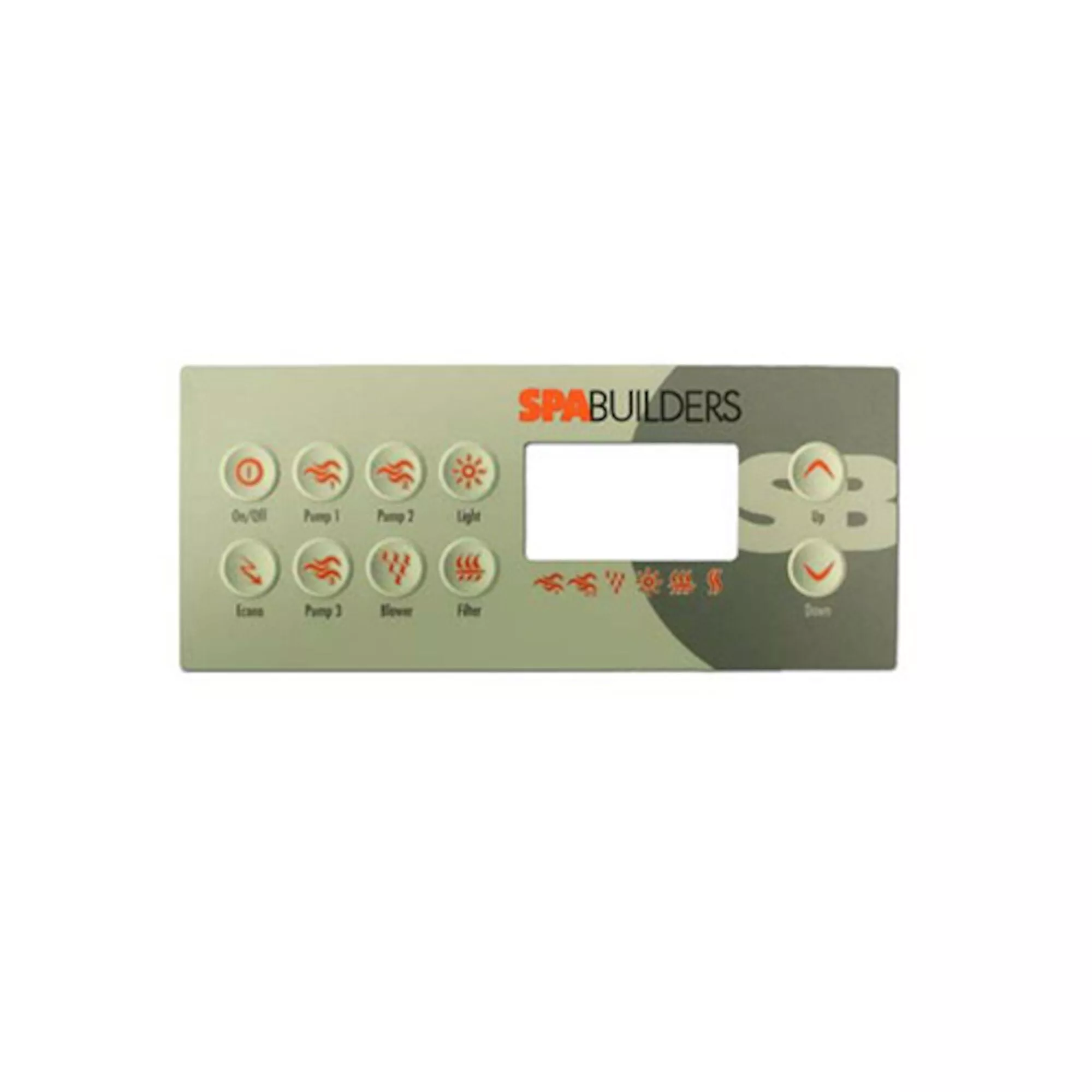 10 Button Gecko TSC Series Keypad Overlay 9916-100723