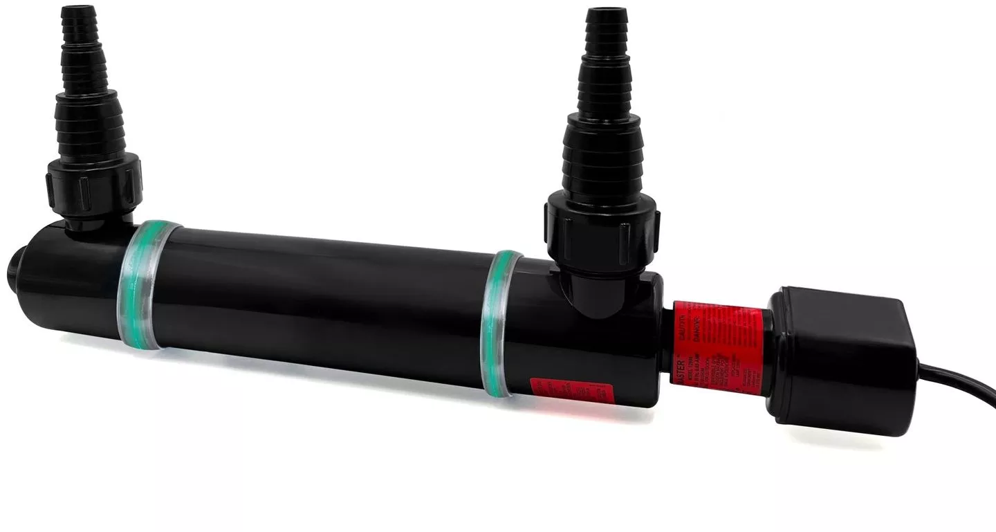 10 Watt UV Clarifier/Sterilizer - In or Out of Pond Use - 18ft Cord - 3/4, 1 and 1-1/2in In/Out - 02910