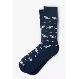 Alynn Socks Shark Attack - Navy Blue