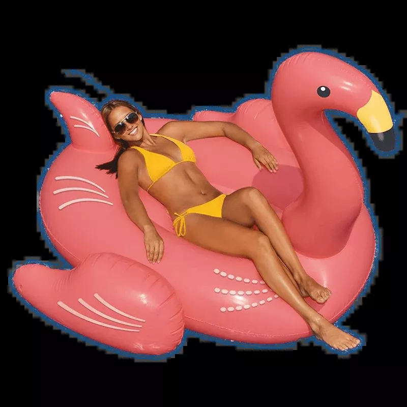 Gonglable flamant rose géant