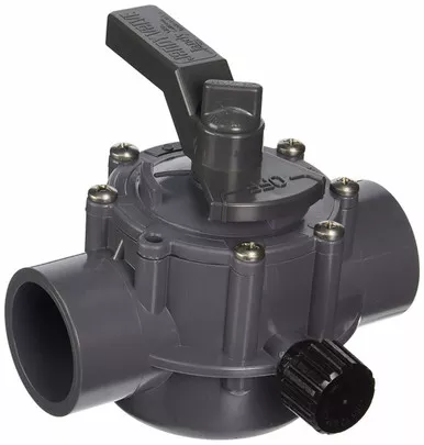 Jandy 2-Way Gray Diverter Valve CPVC - 2 Inch x 2.5 Inch - 2876