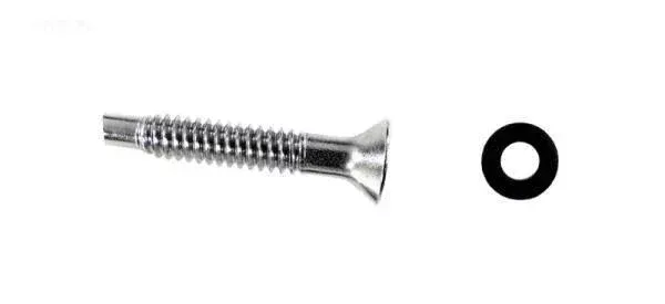 Pilot screw w/captive gum washer, stainless steel