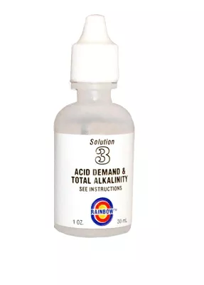 Rainbow #3 Acid Demand / Total Alkalinity Test Solution 1 oz - 2 Pack