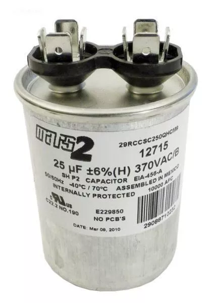 Run Capacitor 25 Mfd 370Vac