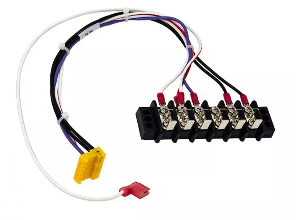 Wire harness, fan & compressor terminal block